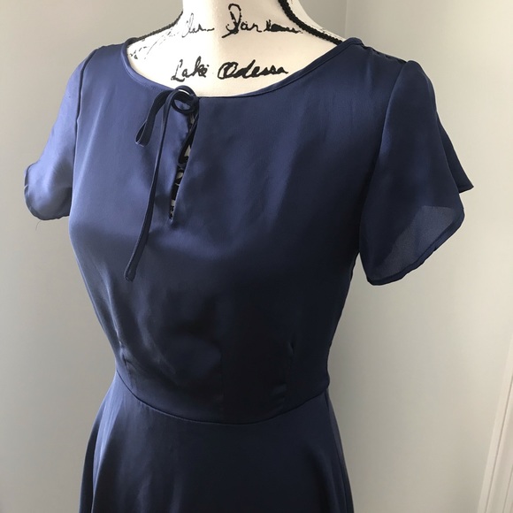 Unique Vintage Blue Formosa Swing Dress - Picture 3 of 7